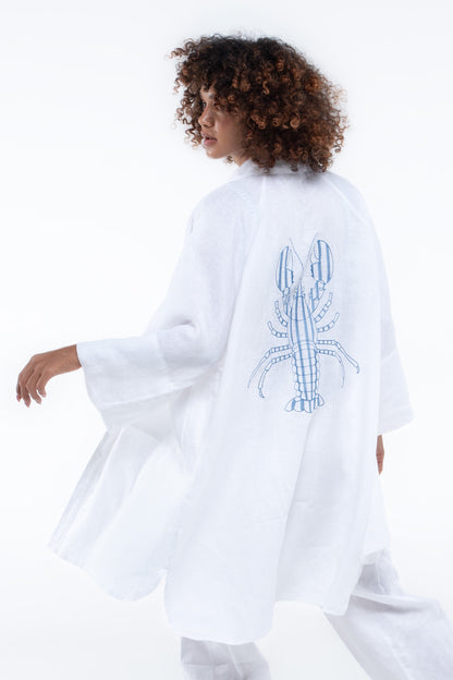 Oceanic Shirt — Sailor Blue Lobster (White)